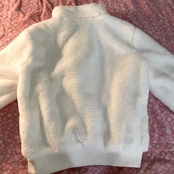 y2k white fluffy jacket. (Kids Large) - Picture 3 of 5